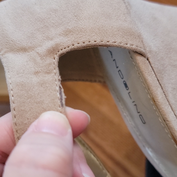 Bandolino Patent Leather and Suede T -Strap Wedge - NWOT - Picture 7 of 7